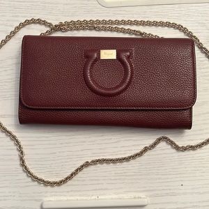 Ferragamo wallet on a chain